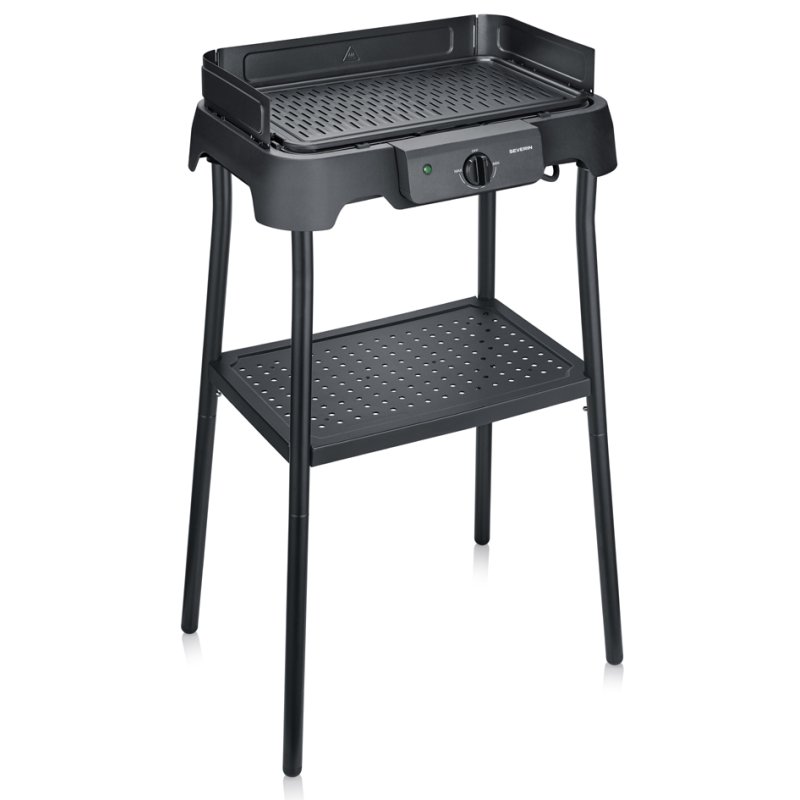 SEVERIN barbecue de table PG 8596, plaque de grill en aluminium, 2000 watts, noir
